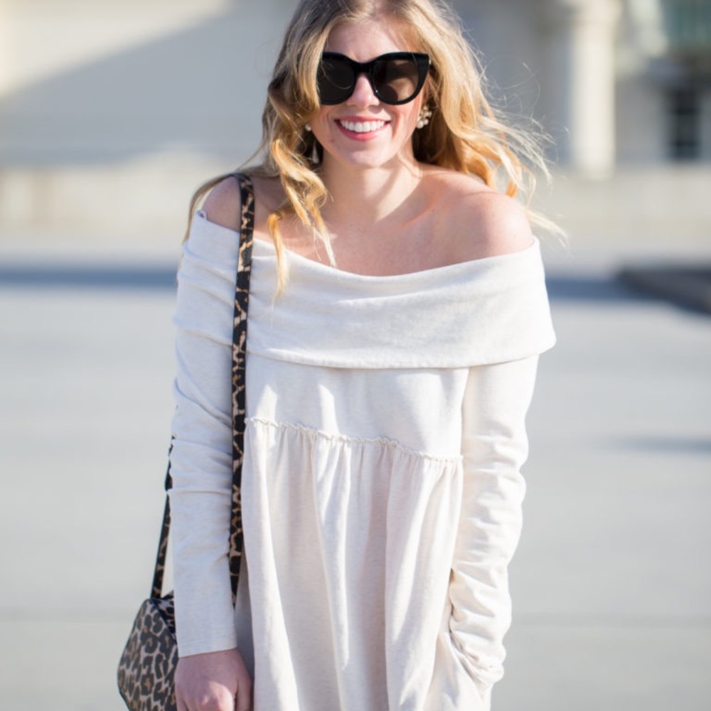 Sweatshirt- Off the Shoulder dress